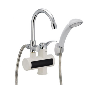 Електричний проточний водонагрівач Rix ELW 022-E (з індикатором темп.) з лійкою на мийку 3 кВт