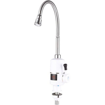 Електричний проточний водонагрівач Rix ELW 041EF (з індикатором темп, рефлекторний гусак) на мийку 3 кВт