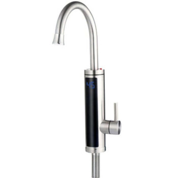 Електричний проточний водонагрівач Rix ELW 055-E нержавіюча сталь з ідикатором темп. на мийку 3 кВт