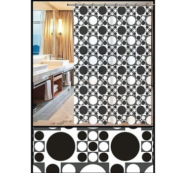 Штора для ванної з поліетилену Winmix SCP-005-180x180 (Колір чорно-білий) Штора для ванної з поліетилену Winmix SCP-005-180x180 (Колір чорно-білий)