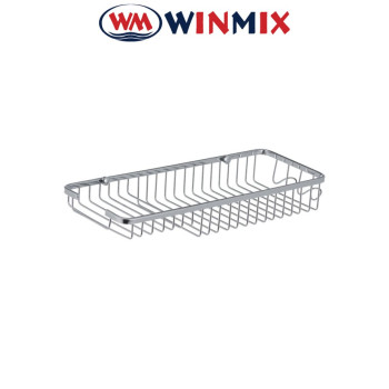 Полка-решетка с мыльницей и 2 крючками Winmix LR338 Полка-решетка с мыльницей и 2 крючками Winmix LR338