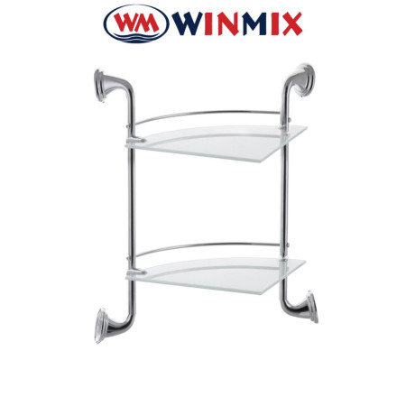 Полка стеклянная угловая 2-ярусная Winmix LR1507-2