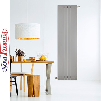 Алюмінієвий радіатор Nova Florida Ledro S90 GRAPHITE 1600*10 висота 1600мм (світло-сірий), ІТАЛІЯ