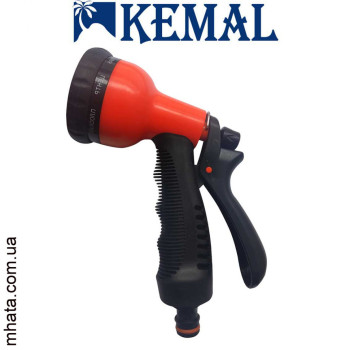 Пістолет поливальний 8 режимів, пластик Kemal P5001, Туреччина