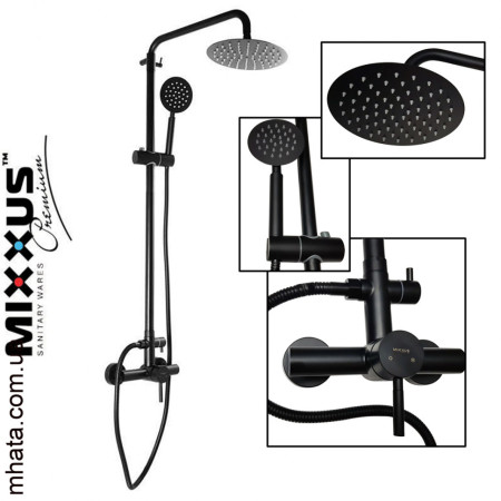MIXXUS SUS-003-J BLACK Душова колона із змішувачем із нерж. сталі SUS304