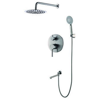 Вбудована душова система із змішувачем KI-66018-02 (з нерж. сталі, лійка 25*25), Чехія