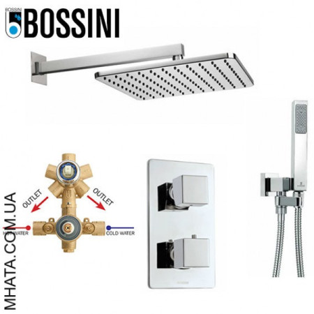 Душова система вбудована Bossini M 80201 COSMO SQUARO Термостат, ІТАЛІЯ