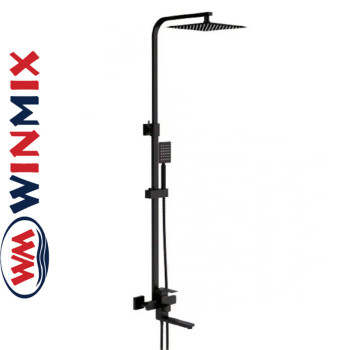 Душова колона Winmix KUB-007-J BLACK із змішувачем з нерж. сталі SUS304