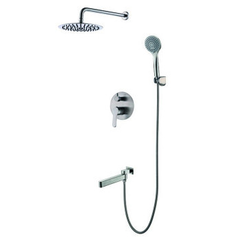 Вбудована душова система із змішувачем KI-66016-02 (з нерж. сталі, лійка 25*25), Чехія