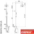 Душова колона Zerix LR72401 (матеріал нержавіюча сталь)
