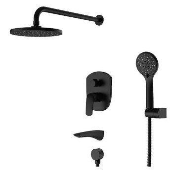 Вбудована душова система із змішувачем KB-64008-01 Black (Колір чорний), Чехія