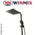 Душова колона Winmix KUB-009-J BLACK із змішувачем з нерж. сталі SUS304