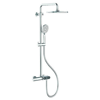 Душова колона з термостатичним змішувачем KB-55014-01 (Колір хром, лійка 25*25), Чехія
