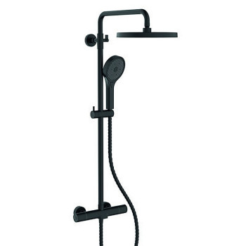 Душова колона з термостатичним змішувачем KB-55013-05 Black (Колір чорний, лійка 26*26), Чехія