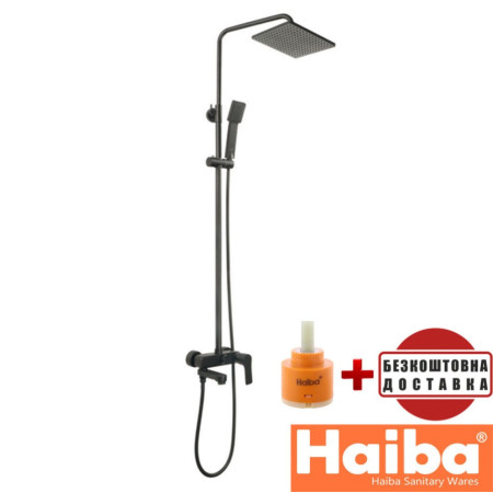 Душевая колонна со смисителем HAIBA MILANO Graphite 003-J