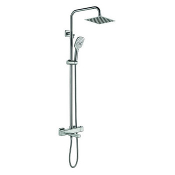 Душова колона термостатична з коротким виливом KI-57017-02 (з нерж. сталі, лійка 30*30), Чехія