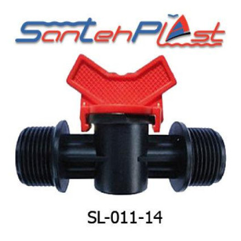 Кран із зовнішніми різьбленнями 1/2*3/4