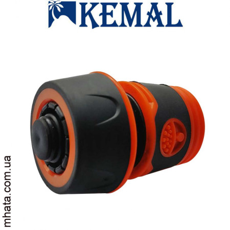 Конектор прогумований 3/4 з аквастопом для шланга Kemal M3007, Туреччина