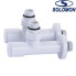Кран вентильный угловой с американкой Solomon LUX 1/2″ WHITE 7777, Польша