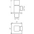 Кран угловой полуоборотныйSolomon CUBE 1/2*1/2