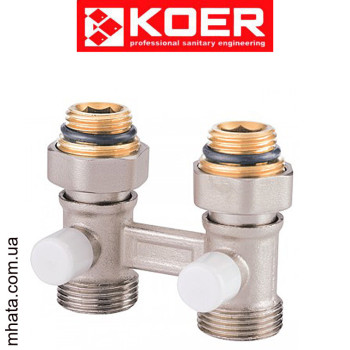 Вузол нижнього підключення прямий для сталевих радіаторів (різьба 3/4