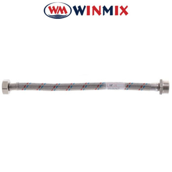 Гнучкий шланг для підключення води ГШ 1/2 '120 см, Winmix нерж.