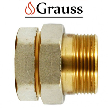 Згін американка пряма нікельована Grauss d1 1/4