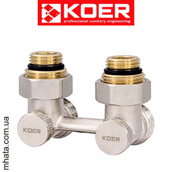 Вузол нижнього підключення кутовий для сталевих радіаторів (різьба 3/4