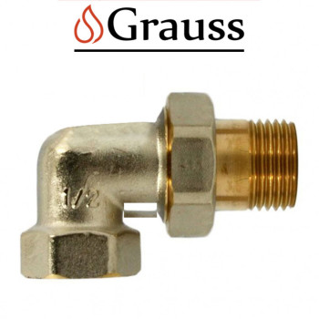 Сгон американка угловая никелированная Grauss d1/2, Германия