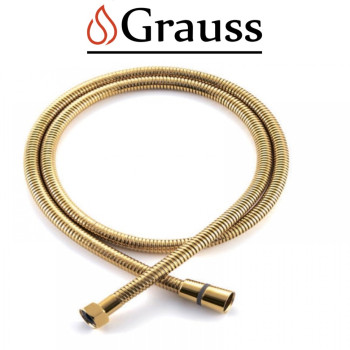 Шланг для душу, обплетення з нержавіючої сталі 150 см (Колір золото), KB-0801-150-10, Grauss Чехія
