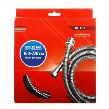 Шланг для душу розтяжний Cron на підшипнику F02.Chrome 1,60 м