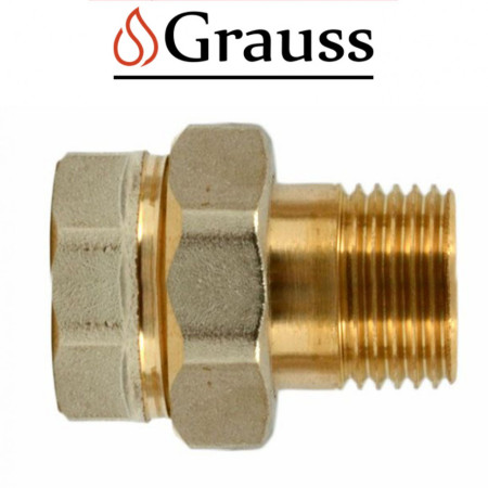 Згін американка пряма нікельована Grauss d1/2