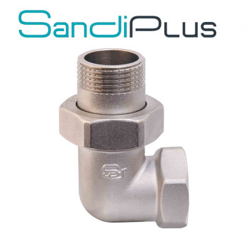 Згін американка кутова нікельована Sandi Forte 1/2", Китай