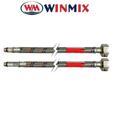 Гнучкий шланг для підключення води M10 150 см, Winmix нерж. (пара)