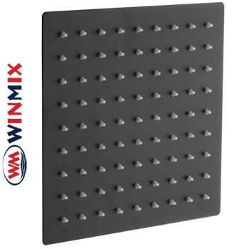 Душова лійка тропічний душ з нерж. сталі SUS304 Winmix WM-06 Black (20*20 см)