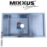Кухонна мийка Mixxus SET7844-200x1-SATIN (зі змішувачем, диспенсером, сушінням у комплекті)