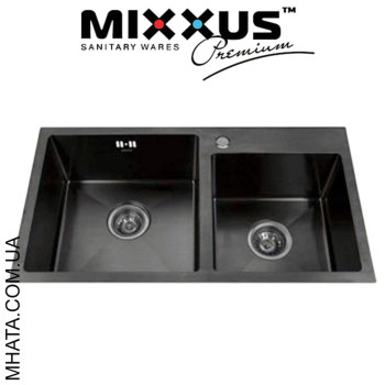Кухонна мийка Mixxus MX7843-220x1.0-PVD-BLACK