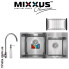 Кухонна мийка Mixxus SET 7843 D-220x1.0-SATIN (зі змішувачем, диспенсером, сушінням у комплекті)