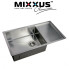 Кухонна мийка Mixxus SET7844-200x1-SATIN (зі змішувачем, диспенсером, сушінням у комплекті)