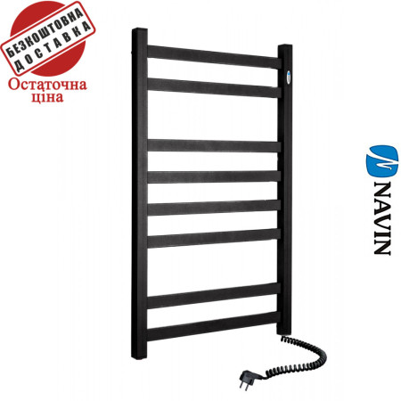 Сушка для рушників Електро Navin Авангард 48*80 Чорний муар, Правий (вуглецева сталь) Україна