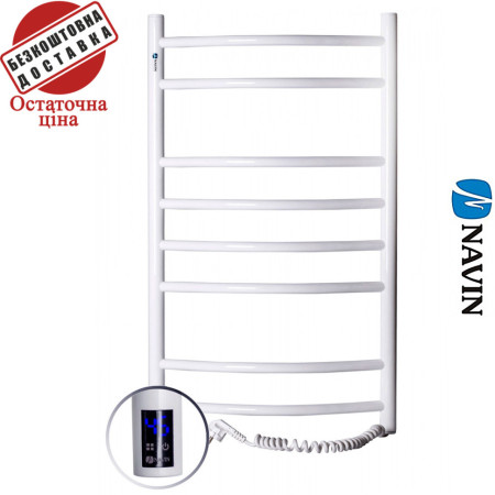 Сушка для рушників Електро Navin Камелія 48*80 Sensor, таймер, Білий, Правий (вуглецева сталь) Україна