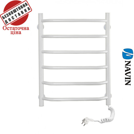 Сушка для рушників Електро Navin Блюз 48*60 Україна Правий, Білий (вуглецева сталь)