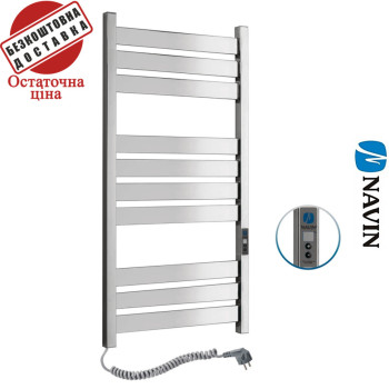 Сушка для рушників Електро Navin Largo 50*100 Digital, таймер Україна Лівий (нерж.сталь)