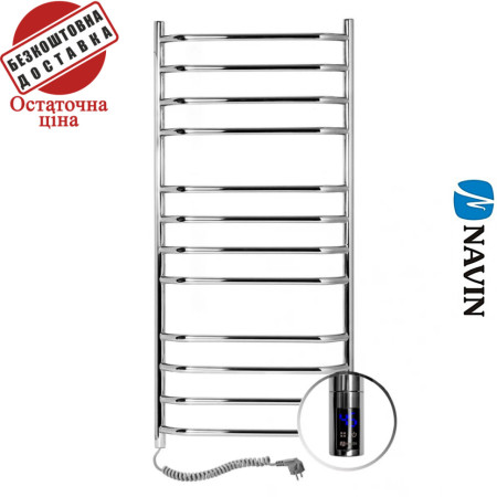 Сушка для рушників Електро Navin Блюз 48*120 Sensor, таймер Україна Лівий (нерж.сталь)