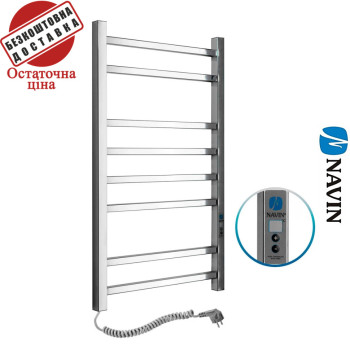 Сушка для рушників Електро Navin Loft 50*80 Digital, таймер Україна Лівий (нерж.сталь)