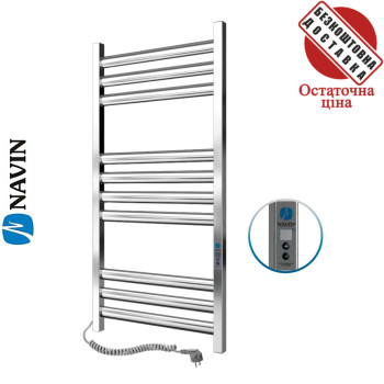Сушка для рушників Електро Navin Ellipse 50*100 Digital, таймер Україна Лівий (нерж.сталь)