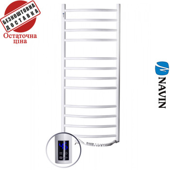 Сушка для рушників Електро Navin Камелія 48*120 Sensor, таймер, Білий, Правий (вуглецева сталь) Україна
