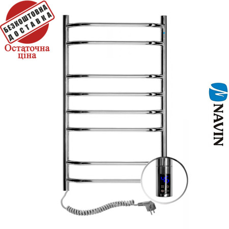 Сушка для рушників Електро Navin Блюз 48*80 Sensor, таймер, Україна Лівий (нерж.сталь)