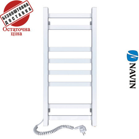 Сушка для рушників Електро Navin Авангард 36*80 Білий Лівий (вуглецева сталь) Україна
