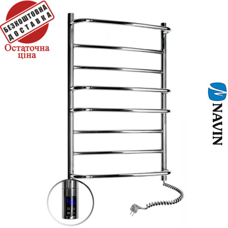 Сушка для рушників Електро Navin Омега 53*80 Sensor, таймер Україна Правий, (нерж.сталь)